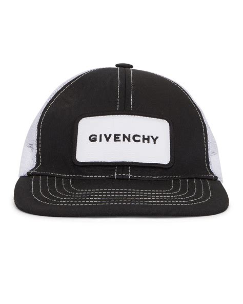 Givenchy Flat Brim Trucker Hat in Black 